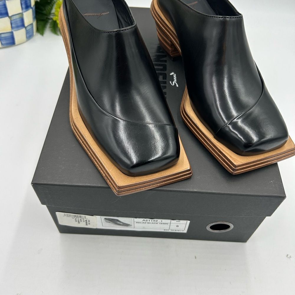 Women’s Sunni Sunni stacked heel mule size 6, made in Portugal - Picture 2 of 9